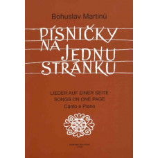 Bohuslav Martinu: Písničky na jednu stránku